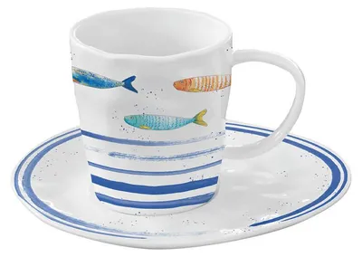 Produktbild von Tasse, Becher mit UT Maritim Fische BORD DE MER 250ml Porzellan Easy Life