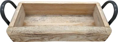 Immagine prodotto di Ciotola in legno con 2 manici - circa 35 x 14 x 11,5 cm - Vassoio