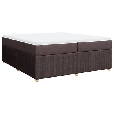 Produktbild von Boxspringbett mit Matratze Dunkelbraun 200x200 cm Stoff