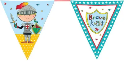 Produktbild von Wimpelkette Tapferer Ritter, Papier