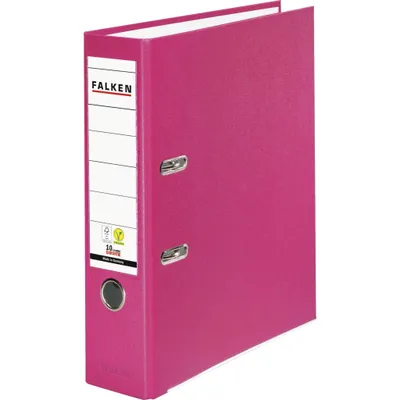 Image de Falken 20x Classeur à levier PP A4 dos de 80mm VEGAN noir Rose 11286747007F