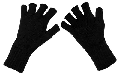 Produktbild von Strick-Handschuhe, schwarz, ohne Finger, Größe XL
