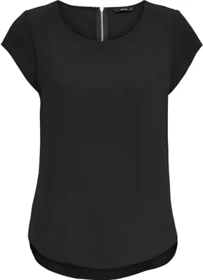 Produktbild von ONLY 15142784, Top (Kleidung), Erwachsener, Weiblich, Schwarz, Kurzärmel, Lose Passform