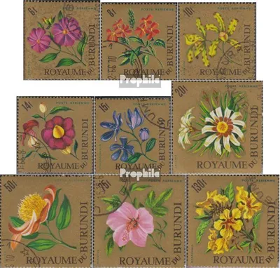 Produktbild von Briefmarken Burundi 1966 Mi 233A-241A (kompl.Ausg.) gestempelt Blumen