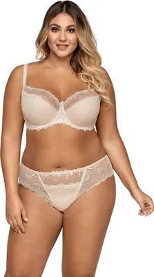 Produktbild von Ava Damen Bügel BH Dessous Stickerei  halbgepolstert Schleife Träger 1030, beige, 95H
