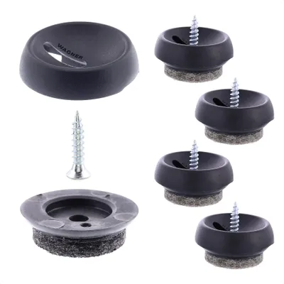 Produktbild von WAGNER QuickClick® Filzgleiter - 4x Schraube, 4x Basis SWING Ø 25 mm & Gleiter ULTRASOFT Ø 25 mm, DE Ware - 16780800