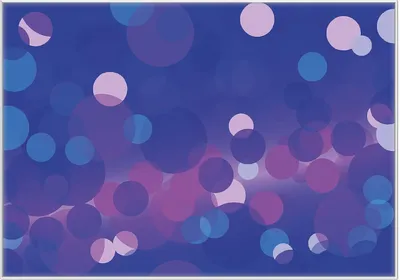 Produktbild von Wallario Wandbild Blaue Kreise mit pink - harmonisches Muster, Größe: 70,30 x 100,30 cm, Poster mit weißem Kunststoffrahmen