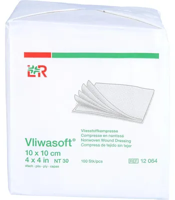 Image de Vliwasoft Compression non tissée non stérile 4 couches 10 cm x10 cm 100 pcs
