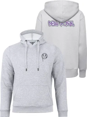 Produktbild von Cotton Prime® Hoodie Street Art New York - Weltenbummler Kollektion XXL Grau-Melange