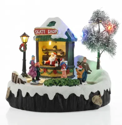 Weihnachtliche Eislaufbahn mit Musik, Licht & Bewegung, 24 cm