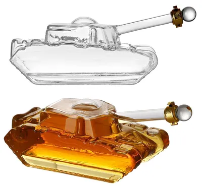 Immagine prodotto di Caraffa per whisky Panzer, 1000 ml, decanter in vetro con tappo, set regalo