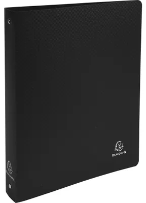 Produktbild von Exacompta 20x Ringbuch PP 700µ 4 Ring Rücken 40mm A4 Überbreite Schwarz 512801E
