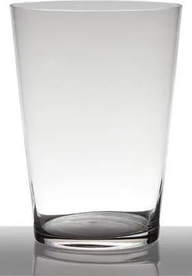 Produktbild von INNA-Glas Bodenvase Glas Velma, Trichter - rund, klar, 40cm, Ø 25cm - Konische Vase - Tischvase