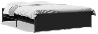Obrázok produktu pre vidaXL Rám postele čierny 140x200 cm materiál na báze dreva a kovu