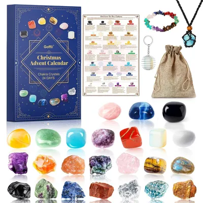 Produktbild von Adventskalender 2026 Für Frauen Kristall 24 Tage Weihnachtskalender Countdown Mit Natürlichen Edelsteine Das Schönste Geschenk Für Frauen Kinder Und Ihre