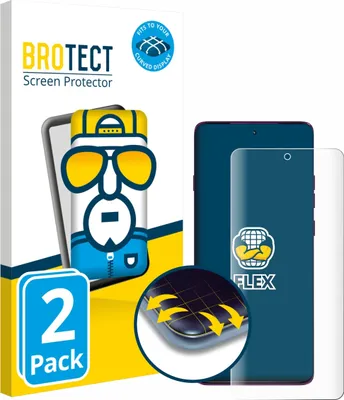 Produktbild von 2x BROTECT Fullscreen Schutzfolie für Motorola Edge 60 Pro Displayschutz Folie Fullcover Klar Transparent
