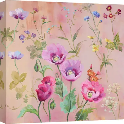 Zdjęcie produktu dla Obraz na płótnie z kwiatami - Nel Whatmore - Wildflowers - 70x70 cm