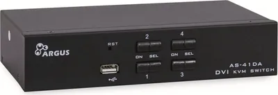 Immagine prodotto di Inter-Tech 88887201 IPC KVM Switch AS-41DA DVI, Metall
