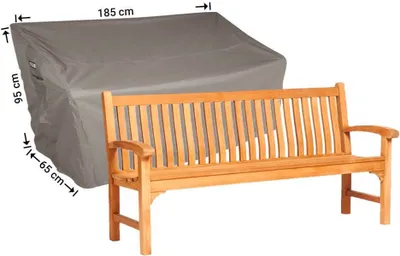 Produktbild von Raffles Covers Abdeckhaube für Gartenbank 185 x 65 H: 95/65 cm | Atmungsaktiv | Wasserdicht | UV-beständig | Doppelnähte | Elastischer Kordelzug