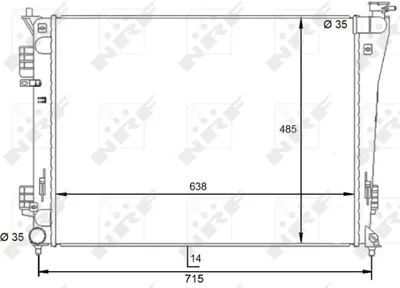 Produktbild von NRF 59092 Kühler Wasserkühler Motorkühler für HYUNDAI i40 CW (VF) i40 (VF)