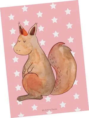 Produktbild von Mr. & Mrs. Panda Grußkarte Einhorn Glauben - Rot Pastell - Geschenk, bildkarte, Einhörner, Ansichtskarten, Postkarte, Ansichtskarte, Postkarten, Eichhörnchen, Unicorn