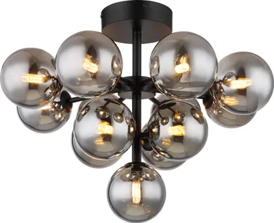 Produktbild von Globo Lighting Deckenleuchte Metall schwarz matt, 13x G9 LED