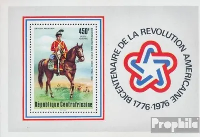 Produktbild von Briefmarken Zentralafrikanische Republik 1976 Mi Block10 (kompl.Ausg.) postfrisch Unabhängigkeit der USA