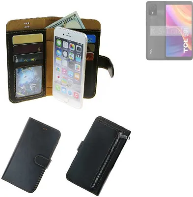 Produktbild von K-S-Trade Schutz Hülle kompatibel mit TCL 501 Klapphülle Case Phone cover Slim Handytasche Handy Hülle schwarz aus Kunstleder (1 Stk)