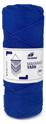 Makramee-Garn 200 m, 3 mm, Baumwolle, blau