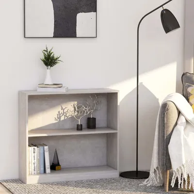 Immagine prodotto di Maison Exclusive - Libreria grigio cemento 80x24x75 cm Materiale ligneo