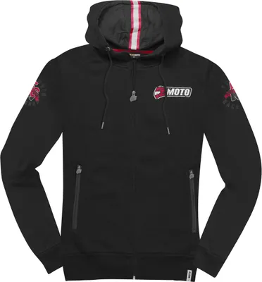 Immagine prodotto di FC-Moto Felpa con cappuccio con zip Effortless da donna, nero/rosso, S