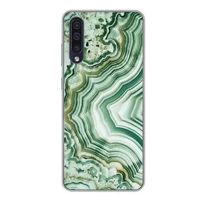 Produktbild von MuchoWow® Handyhülle Schutzhülle Hülle für Samsung Galaxy A50 Natursteine - Grün - Gesteine und Mineralien Silikon Softcase Handy Hülle - Mobiltelefonhülle