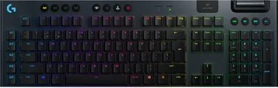 Obrázek produktu pro Logitech G G915 - RF Wireless + Bluetooth - Mechanischer Switch - QWERTY - RGB-LED - Karbon - Maus enthalten