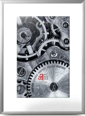 Immagine prodotto di Cornice per foto in alluminio FramesFactory 40x50 cm argento vetro di alta qualità