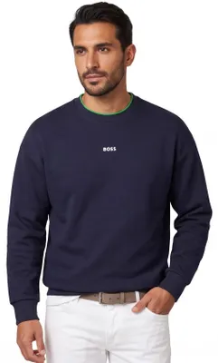 Produktbild von BOSS Green Pullover navy Rundhals Baumwolle