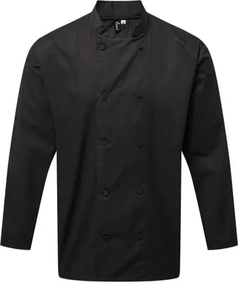 Image de Premier - Veste de cuisine pour homme manches longues RW10473 (3XL) (Noir)