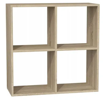 Obrázek produktu pro Topeshop MALAX 2X2 SONOMA, Dub sonoma, 4 police/polic, Dřevotřískové desky, Dřevotřískové desky, ABS (akrylonitril-butadien-styren), 740 mm