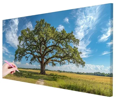 Imagen del producto de Gran kit de pintura con diamantes, diseño natural, 100 x 50 cm, para adultos