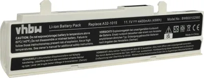 Produktbild von vhbw Akku kompatibel mit Asus Eee PC 1015B, 1015, 1015PE, 1015PDG, 1015PD, 1015P, 1015PED N455, 1015PED, 1015PEB Notebook (4400 mAh, 11,1 V, Li-Ion)
