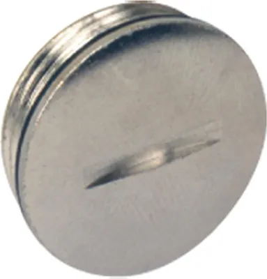 Produktbild von "Blindstopfen, M25, Messing vernickelt, mit O-Ring Dichtung"