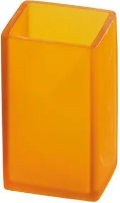 Produktbild von Wenko 18323100 Zahnputzbecher Sorano Orange gefrostet