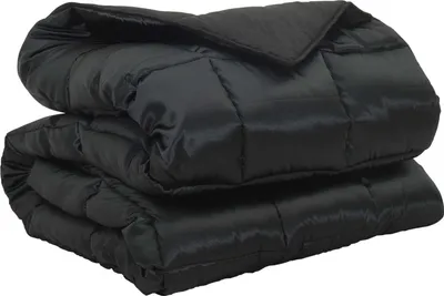 Produktbild von Winterbettdecke Schwarz 200 x 220 cm Satin und Mikrofaser