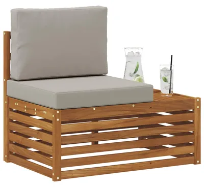 Produktbild von "im Diskont"Outdoor Endsofa Natur 91 x 63 x 73 cm Massivholz Akazie - Gartensofas DEMöbel34770