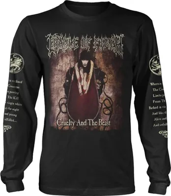 Produktbild von Cradle Of Filth - "Cruelty And The Beast (2021)" T-Shirt für Herren/Damen Uni  Langärmlig PH1069 (M) (Schwarz)
