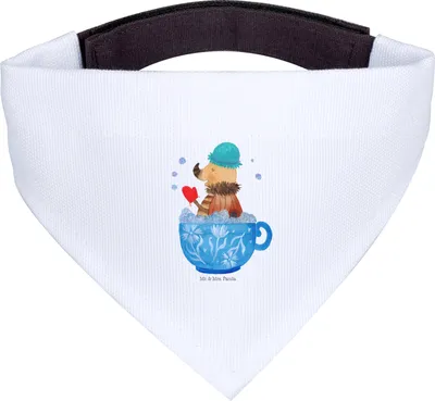 Produktbild von Mr. & Mrs. Panda Hundehalstuch Nachtfalter Schaumbad - Weiß - Geschenk, Bad, Halstuch Hund, Badezimmer, Hunde, Lustige Sprüche, Tuch, für, Tasse, kleines, WC, Verträumt