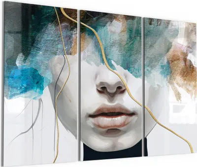 Produktbild von DEQORI Glasbild Echtglas 3x50x100 cm 'Gefühlswirbel' Wandbilder XXL groß