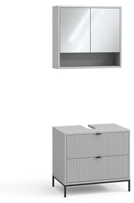 Immagine prodotto di Set di mobili da bagno Vicco Eliza Grigio 2 parti, Model 59683