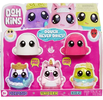 Zdjęcie produktu dla MGA Entertainment DohKins Fantasy Pack - Assortment 1, Glinka do modelowania, Wielobarwny, Dziecko, Chłopak, dziewczyna, 3 lat(a), 99 lat(a)