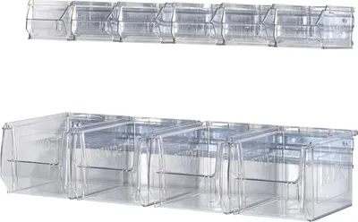 Produktbild von Tecwerk Wandschiene mit Sichtlagerkästen  - 1 Stk.
