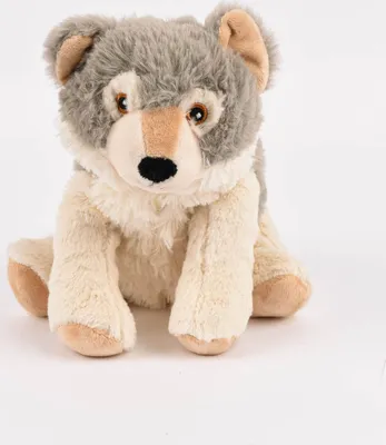 Produktbild von Wärmestofftier Minis Wolf hellgrau weiß 100% Hirse-Lavendelfüllung von Warmies®